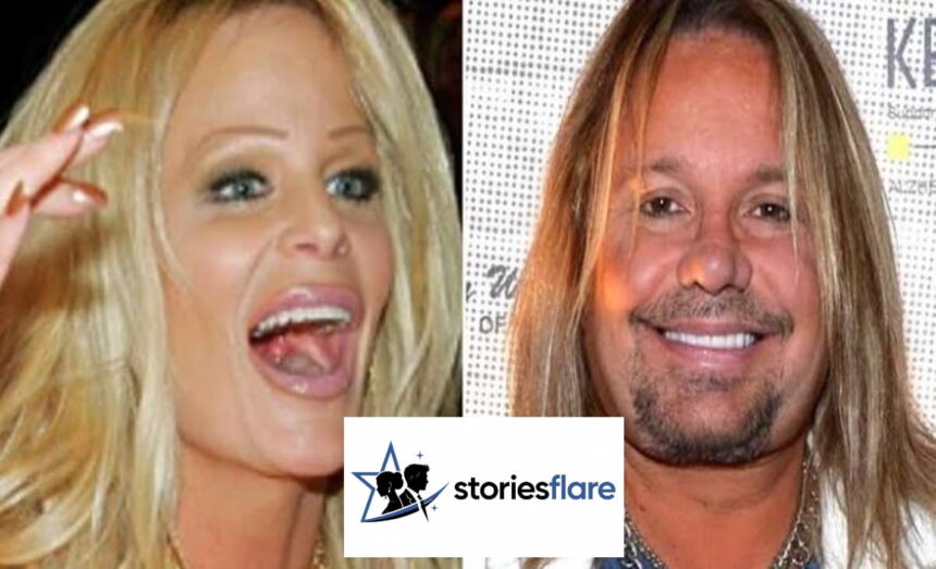 Lia Gerardini and Vince Neil at a public event during their marriage years