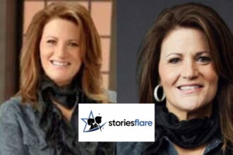 Martie Allen and Kristy McNichol longtime partners smiling together in Los Angeles